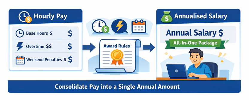 Annualised salary arrangements differ from standard hourly pay
