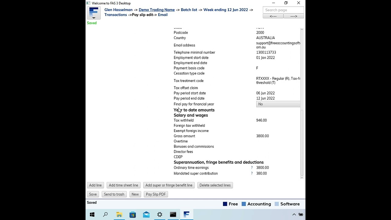 FAS3 Desktop by Free Accounting Software