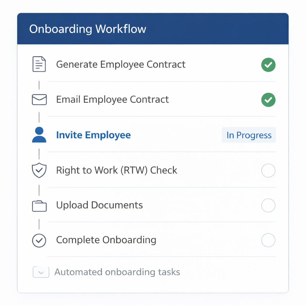 Onboarding workflow