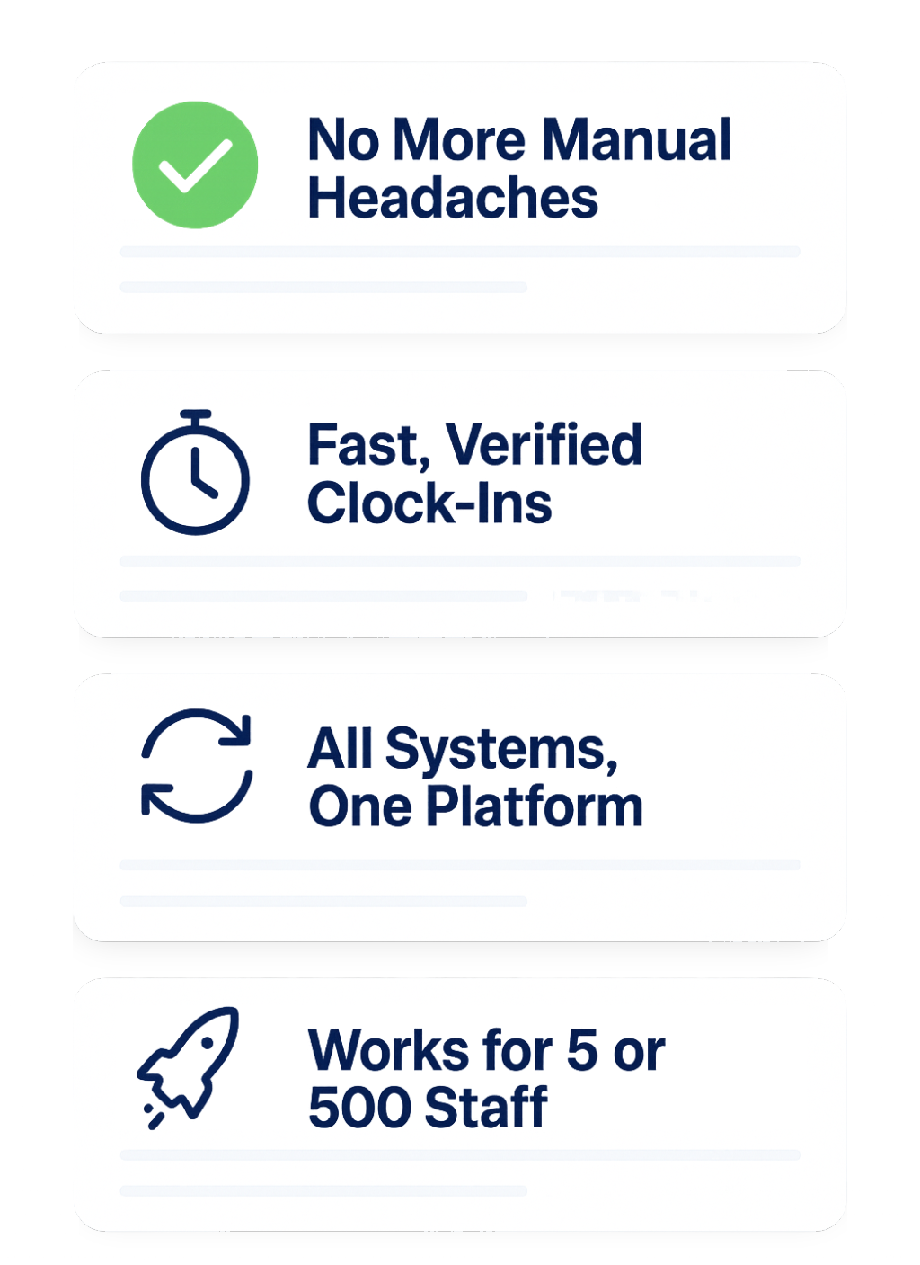 t&a software features ClockOn